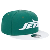 Youth New Era Green/White New York Jets Main Two-Tone 9FIFTY Snapback Hat