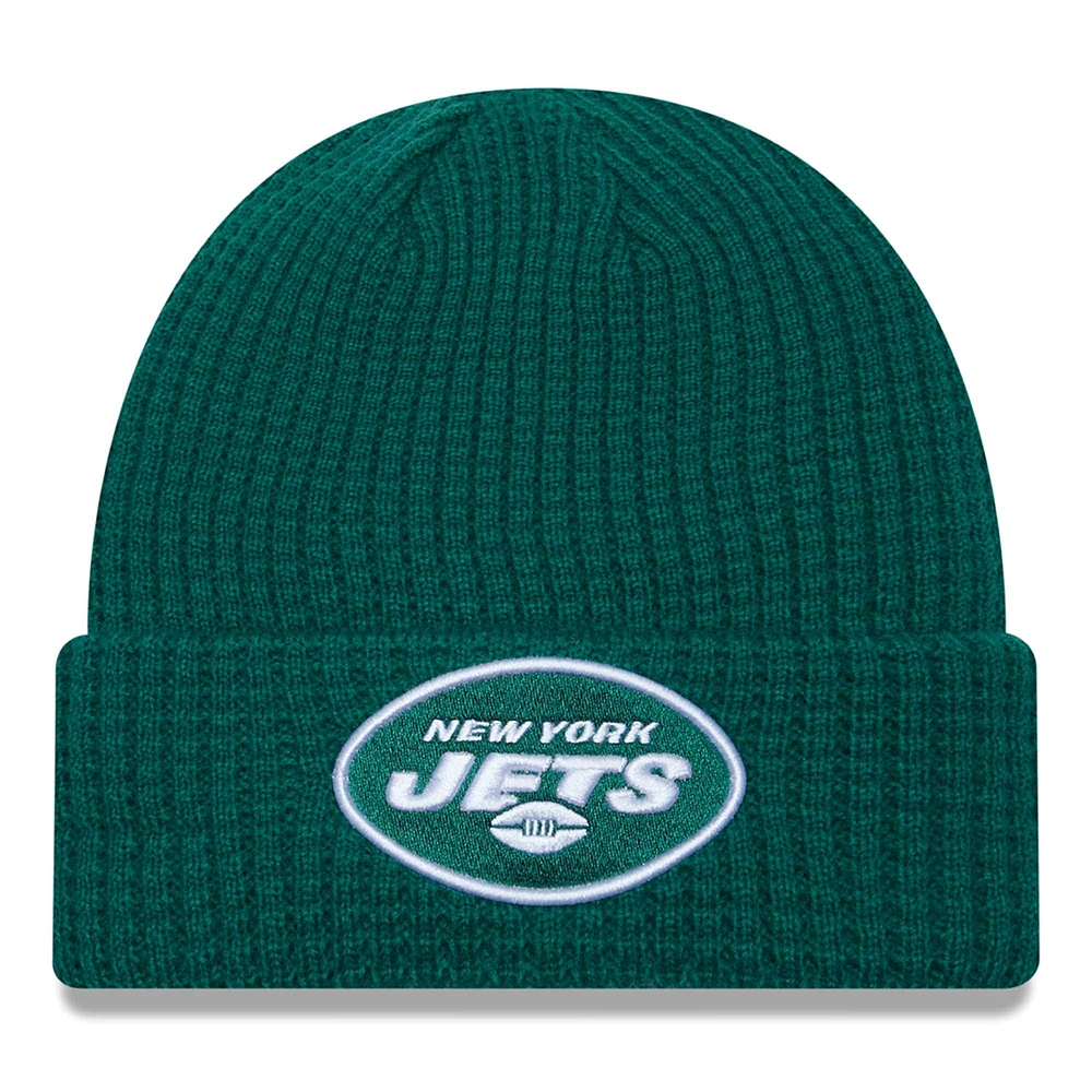 Bonnet en tricot à revers Prime New Era New York Jets vert pour jeune