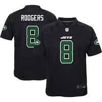 Maillot de mode jeu Nike Aaron Rodgers pour jeunes des Jets New York, noir