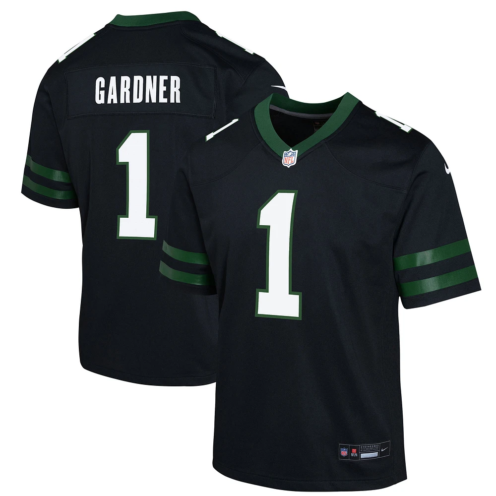 Maillot Nike Ahmad Sauce Gardner noir pour jeunes des New York Jets, match alternatif
