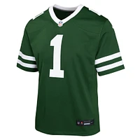 Maillot de match Nike Ahmad Sauce Gardner Legacy vert New York Jets pour jeune