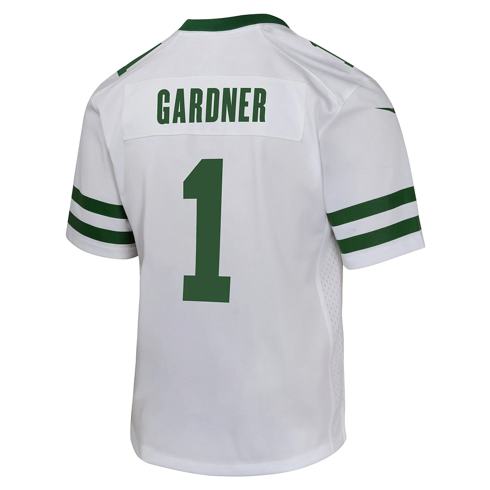 Maillot de match Nike Ahmad Sauce Gardner blanc des New York Jets pour jeune