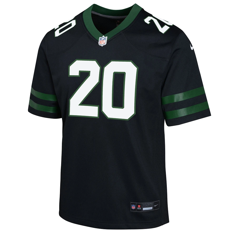 Maillot Nike Breece Hall noir pour jeunes des New York Jets, match alternatif