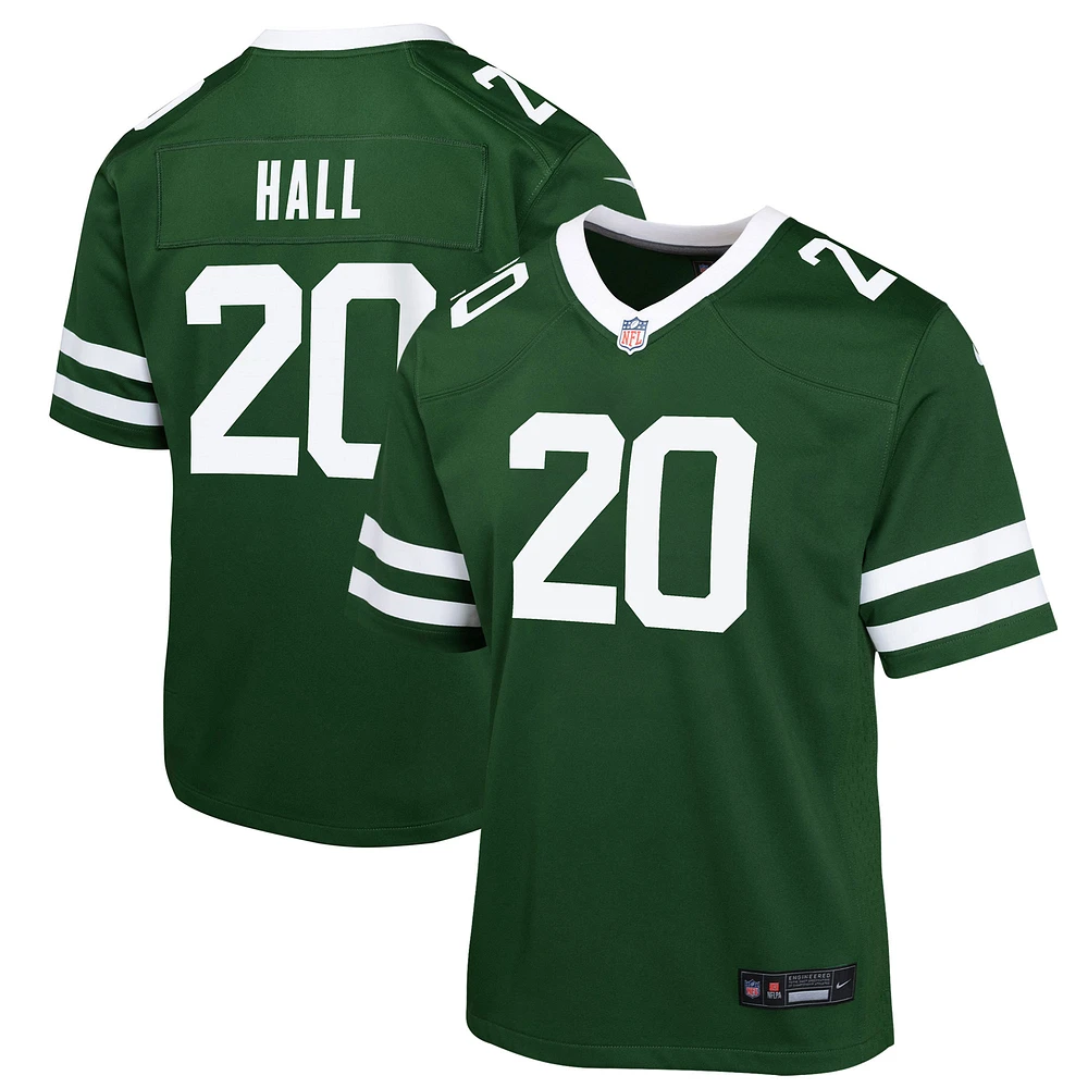 Maillot de match Nike Breece Hall Green des New York Jets pour jeune
