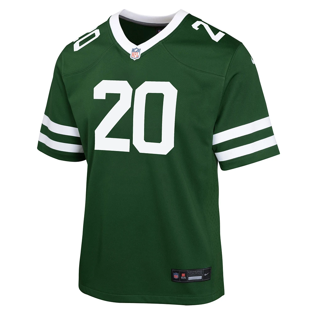 Maillot de match Nike Breece Hall Green des New York Jets pour jeune