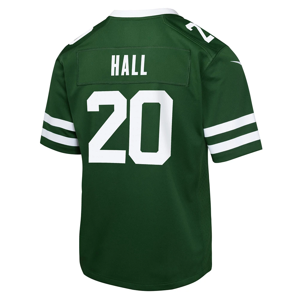 Maillot de match Nike Breece Hall Green des New York Jets pour jeune