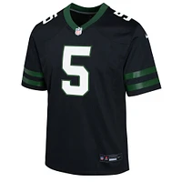 Youth Nike Garrett Wilson Legacy Black New York Jets Alternate Game Jersey