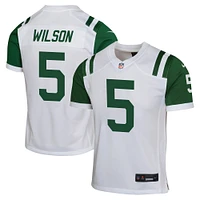 Maillot de jeu alternatif classique pour jeunes Nike Garrett Wilson blanc des New York Jets