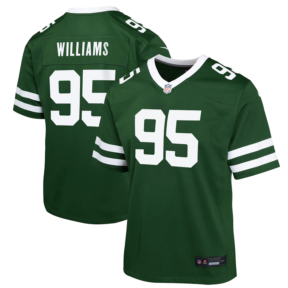 Maillot de match Nike Quinnen Williams vert des New York Jets pour jeune