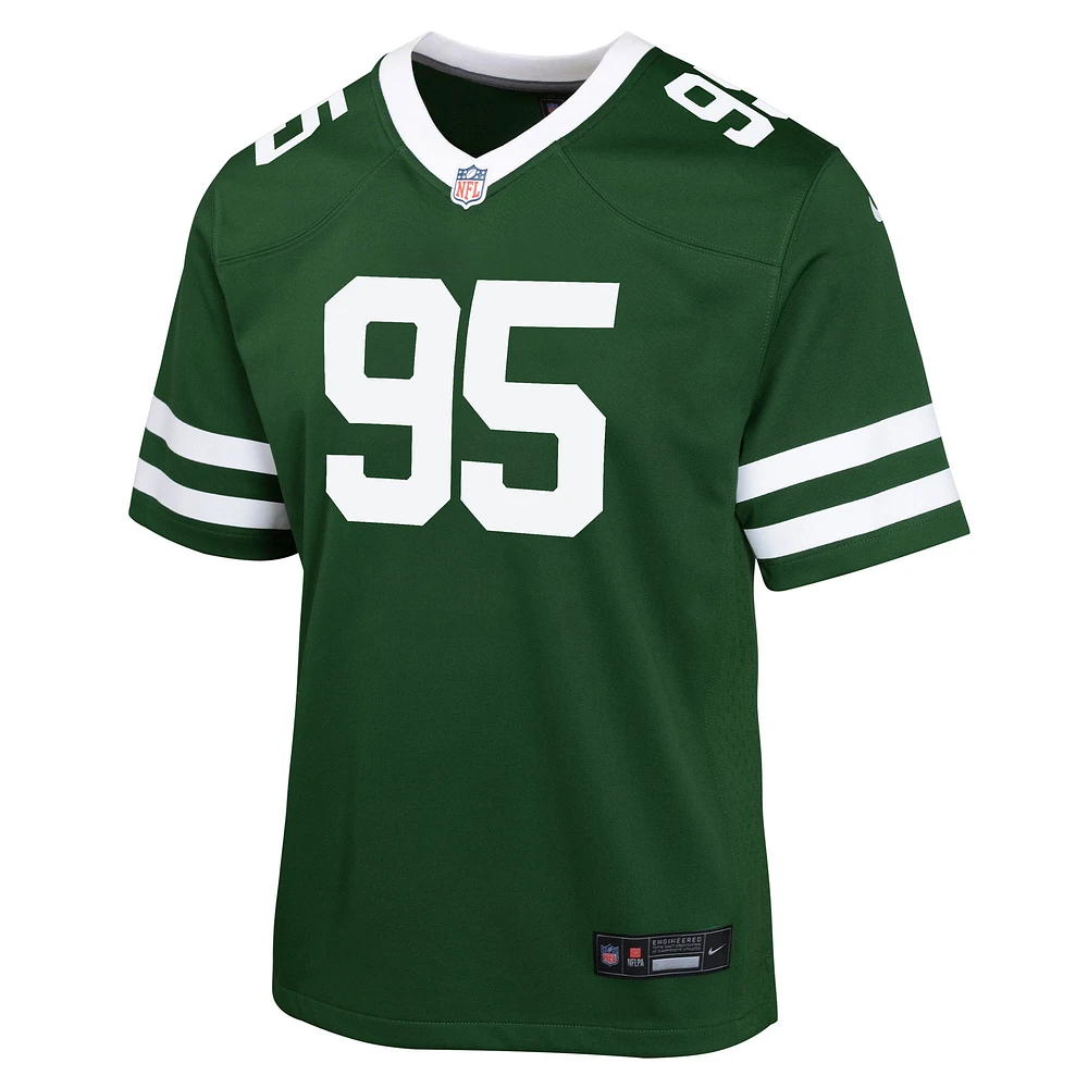 Maillot de match Nike Quinnen Williams vert des New York Jets pour jeune