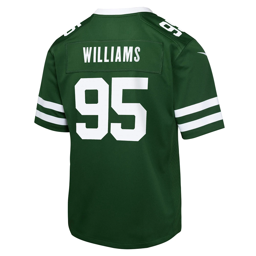 Maillot de match Nike Quinnen Williams vert des New York Jets pour jeune