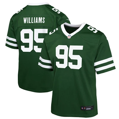 Maillot de match Nike Quinnen Williams vert des New York Jets pour jeune