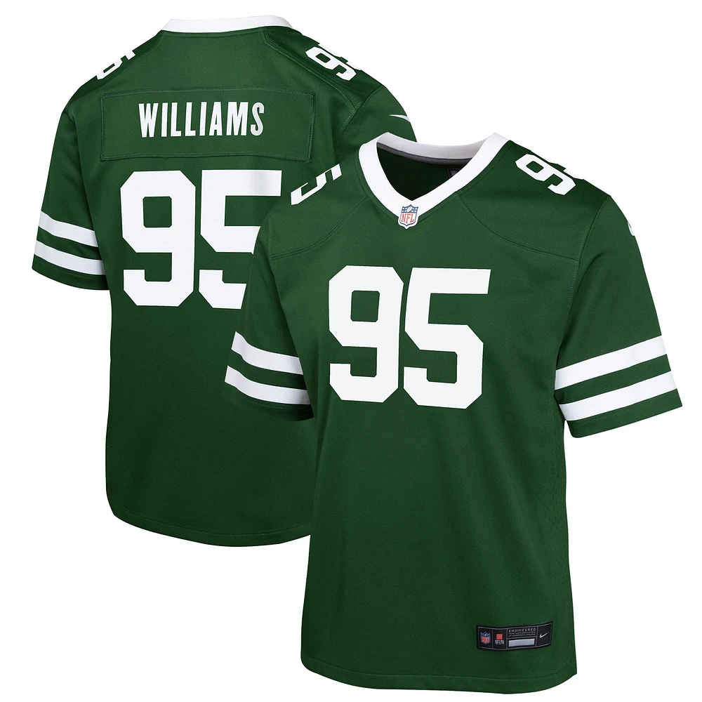 Maillot de match Nike Quinnen Williams Legacy vert New York Jets pour jeune