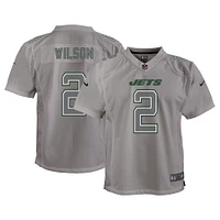 Youth Nike Zach Wilson Gray New York Jets Atmosphere Game Jersey