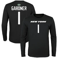 T-shirt à manches longues pour jeune Sauce Gardner New York Jets Mainliner Player Name & Number