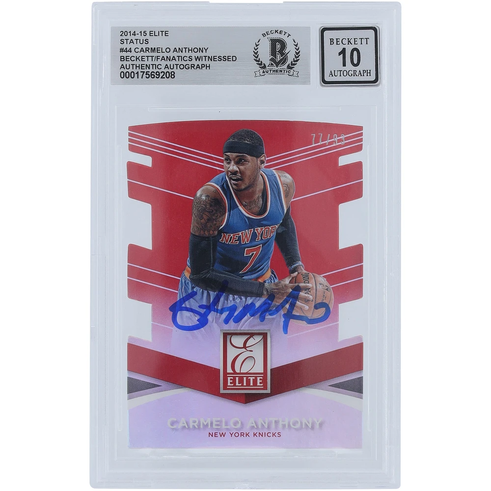 V106832 Knicks Carmelo Anthony New York Knicks Autographié 2014-15 Panini Donruss Elite Status Die-Cut #44 #/93 Beckett Fanatics Witnessed Authenticated 10 Card Carmelo Anthony AUT PAA TRADING CARDS 45666 AUTTRC CA01BK5621 #1