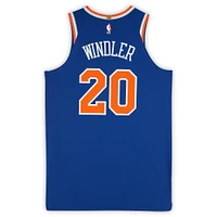 Maillot bleu n°20 de Dylan Windler des New York Knicks utilisé lors du match contre les New Orleans Pelicans le 28 octobre 2023