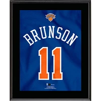 Plaque de joueur sublimée avec numéro de maillot de 10,5" x 13" des New York Knicks de Jalen Brunson