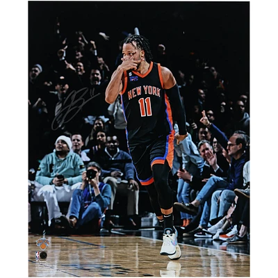 Jalen Brunson New York Knicks Autographed 16" x 20" Celebration Photograph
