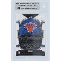 Jalen Brunson New York Knicks Autographed 2022-23 Panini Select Prizm Blue Cracked Ice #22 Beckett Fanatics Witnessed Authenticated Card