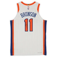 Jalen Brunson New York Knicks Autographed White Nike 2024-25 City Edition Authentic Jersey 