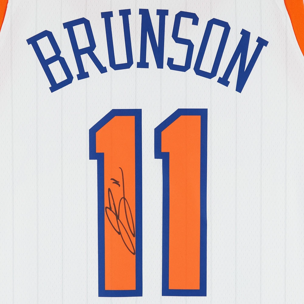 Jalen Brunson New York Knicks Autographed White Nike 2024-25 City Edition Swingman Jersey 