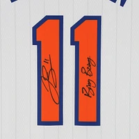 Maillot Nike City Edition Swingman blanc dédicacé par Jalen Brunson des New York Knicks pour la saison 2024-25 avec inscription « Bing Bong ».
