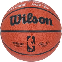 Jerry Lucas New York Knicks Autographed Wilson Authentic Series Indoor/Outdoor Basketball with Multiple Inscriptions - Limited Edition #12/12
