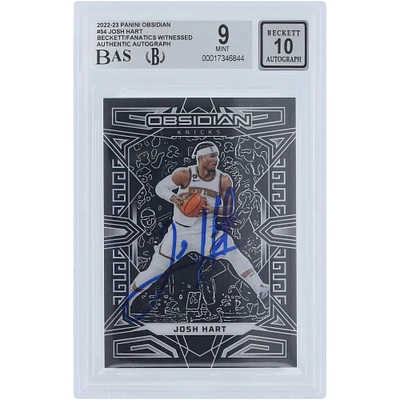 Josh Hart New York Knicks Autographed 2022-23 Panini Obsidian #54 Beckett Fanatics Witnessed Authenticated 9/10 Card 