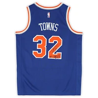 Karl-Anthony Towns New York Knicks Autographed Nike Blue Icon Edition Swingman Jersey with "NY Forever" Inscription