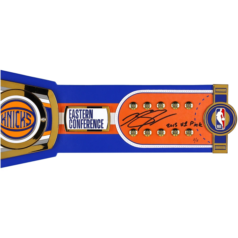 Karl-Anthony Towns New York Knicks Autographed WWE Legacy Title Belt with "2015 #1 Pick" Inscription - Limited Edition #5/5