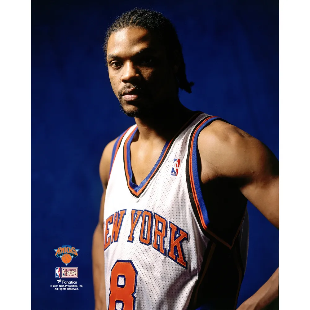 Lids Latrell Sprewell New York Knicks Mitchell & Ness Hardwood Classics  1998/99 Split Swingman Jersey - Blue/Orange