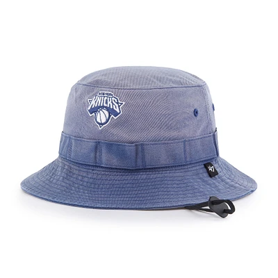 Men's '47  Blue New York Knicks Buxton Garment Washed Bucket Hat