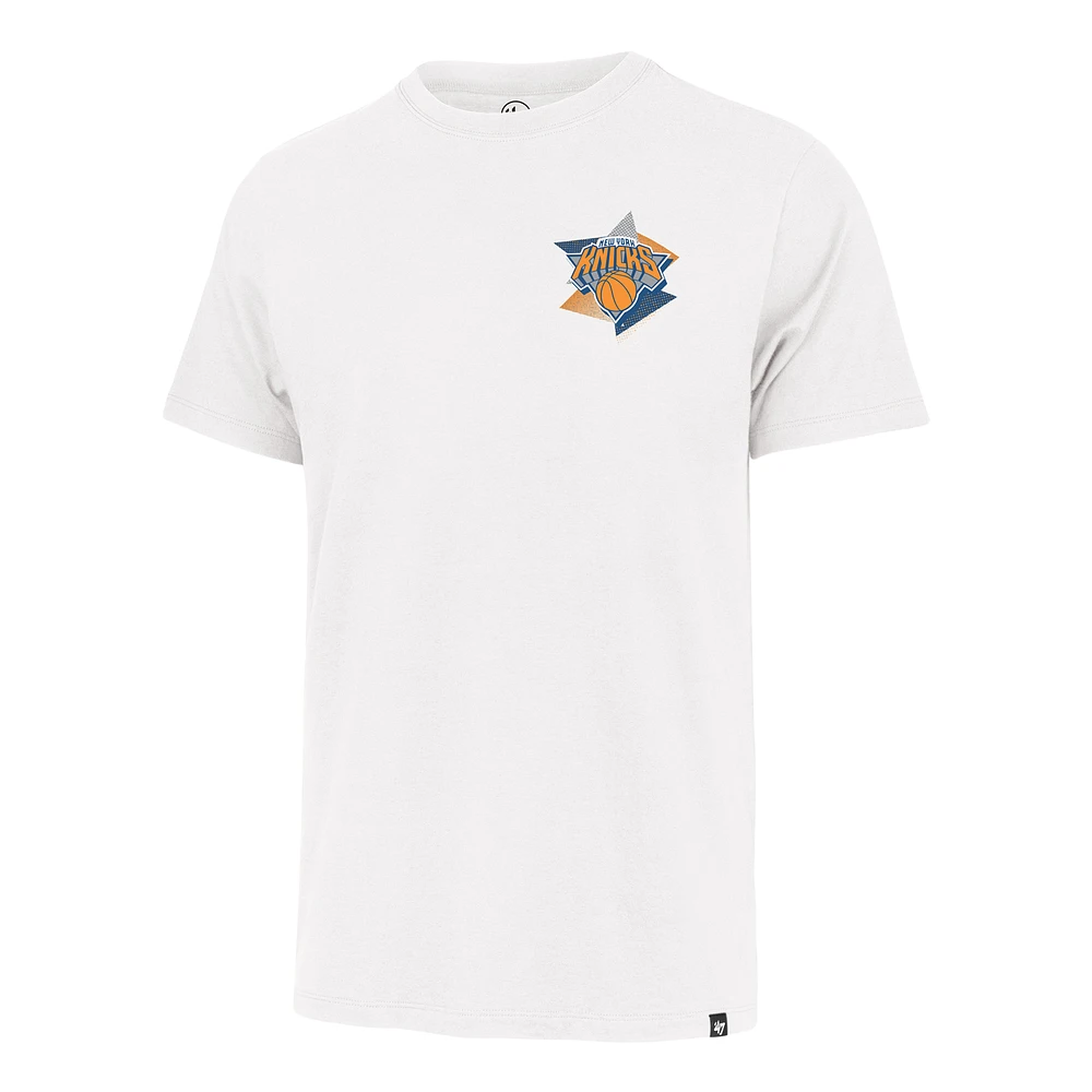 Men's '47  White New York Knicks City Edition Backboard Franklin T-Shirt