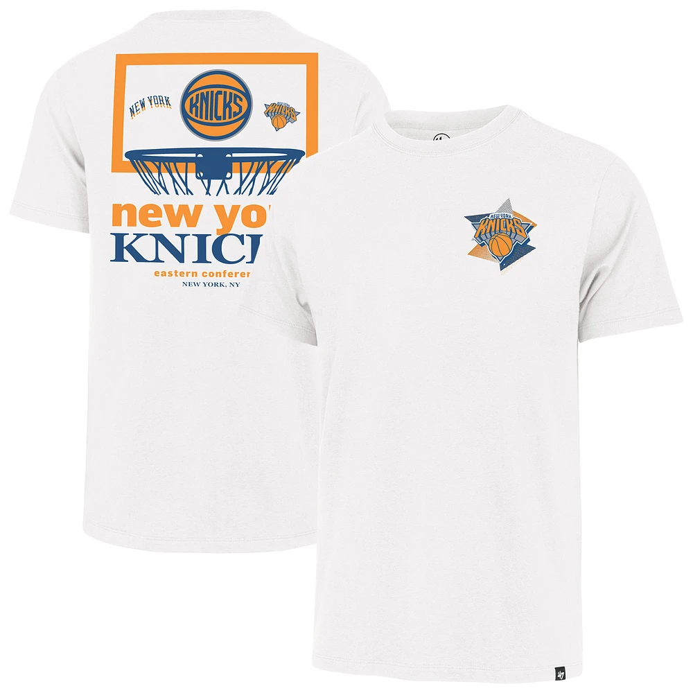 Men's '47 White New York Knicks City Edition Backboard Franklin T-Shirt