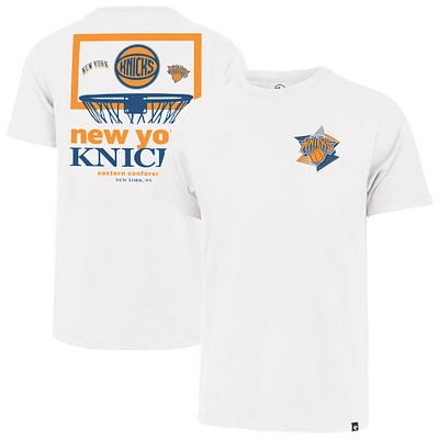 Men's '47  White New York Knicks City Edition Backboard Franklin T-Shirt