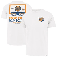 Men's '47  White New York Knicks City Edition Backboard Franklin T-Shirt
