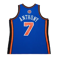 Maillot Swingman Mitchell & Ness Carmelo Anthony bleu des New York Knicks 11 pour homme