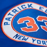 Veste en satin à boutons-pression Patrick Ewing Royal New York Knicks NBA Legends pour homme Mitchell & Ness