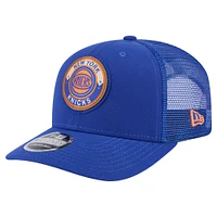 Men's New Era  Blue New York Knicks Victory Grove Circle Patch 9SEVENTY Adjustable Hat