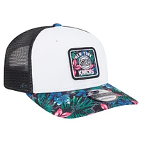Men's New Era  White New York Knicks Floral 9SEVENTY Adjustable Hat