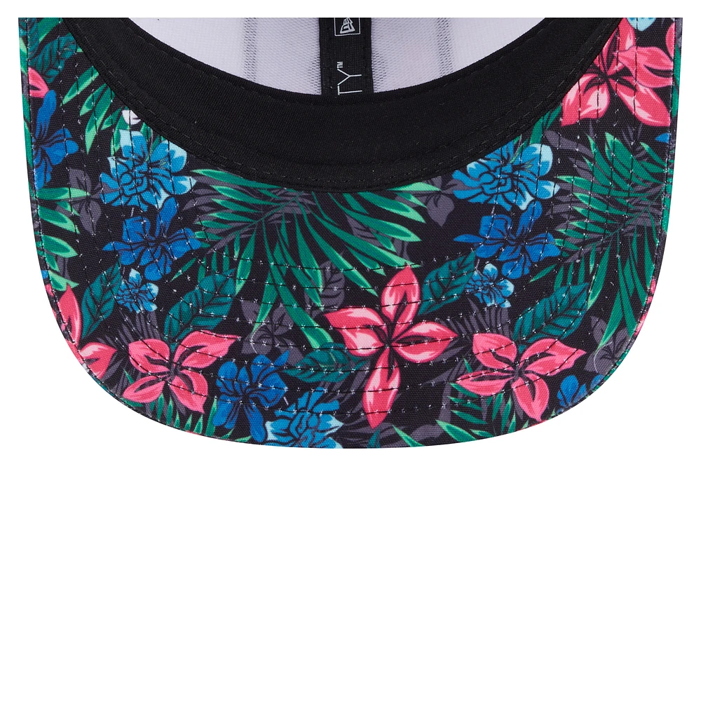 Men's New Era  White New York Knicks Floral 9SEVENTY Adjustable Hat