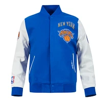 Men's Pro Standard  Blue New York Knicks 2024/25 City Edition Wool Varsity Full-Zip Jacket