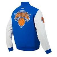 Men's Pro Standard  Blue New York Knicks 2024/25 City Edition Wool Varsity Full-Zip Jacket