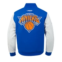 Men's Pro Standard  Blue New York Knicks 2024/25 City Edition Wool Varsity Full-Zip Jacket