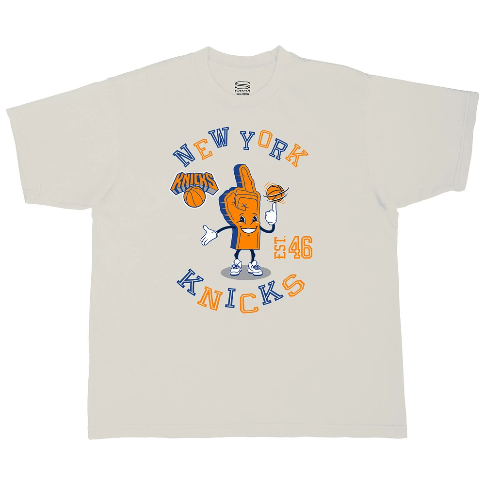 T-shirt surdimensionné numéro un des New York Knicks pour homme, couleur crème, Stadium Essentials