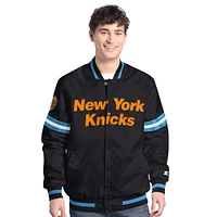 Veste à boutons-pression complète Scout Varsity des New York Knicks Starter noire pour homme