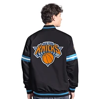 Veste à boutons-pression complète Scout Varsity des New York Knicks Starter noire pour homme