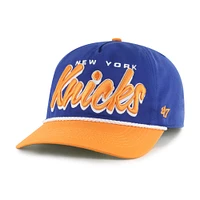 Men's '47 Blue/Orange New York Knicks Dropshadow Rope Hitch Adjustable Hat