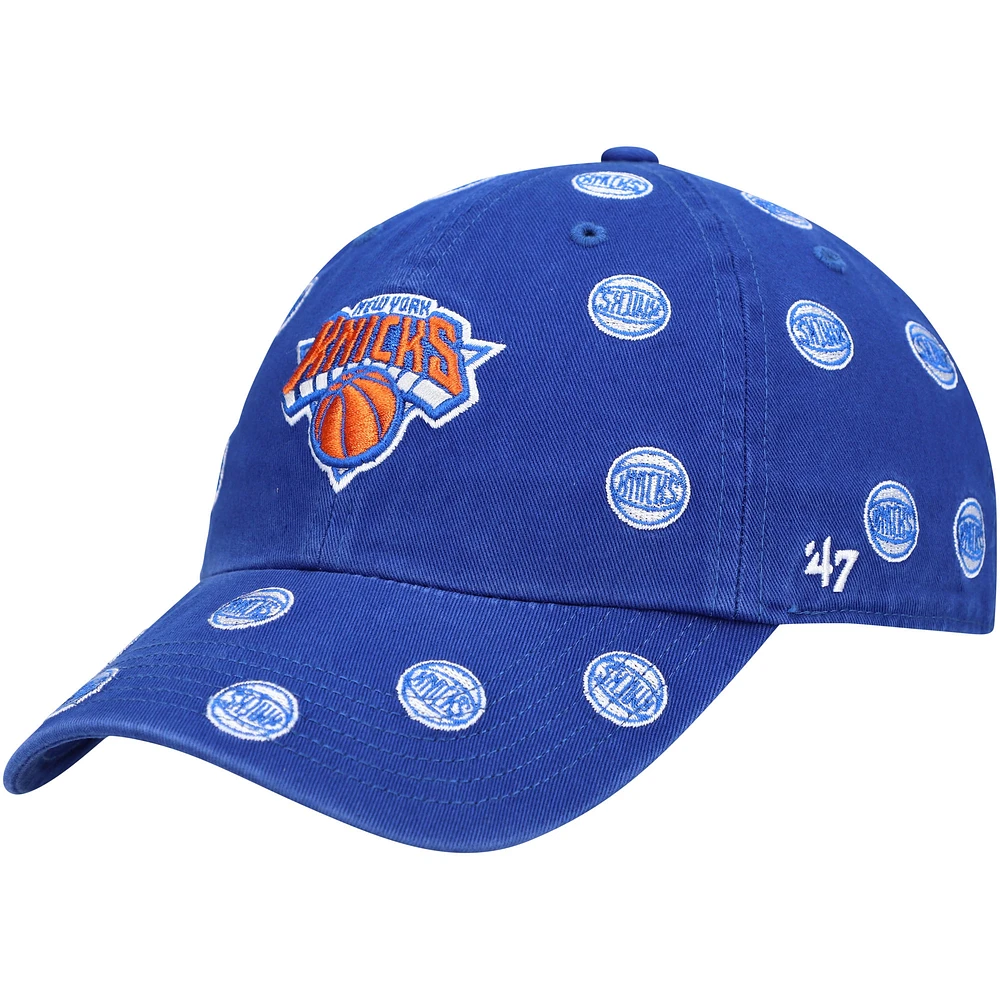 Casquette réglable '47 New York Knicks Confetti Cleanup pour homme, bleu